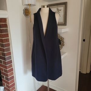 Crown & Ivy Sleeveless Navy Vest Duster NWT Meduim